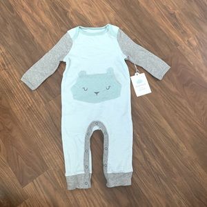 Blue and gray onesie 3-6m